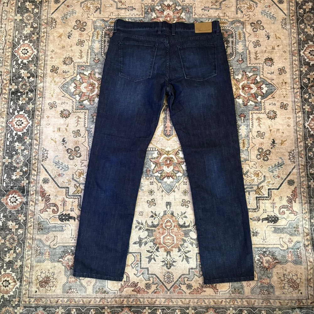 Mott & Bow Slim Fit Jeans Mens 36x32 Mosco Dark Indigo Blue Stretch Denim